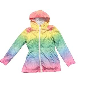C&C california Colorful Rainbow Hooded Jacket size 10